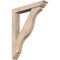 Ekena Millwork Funston Traditional Smooth Bracket w/ Offset Brace, Douglas Fir, 5 1/2"W x 32"D x 40"H BKT0604X32X40FST01SDF - alternate 1